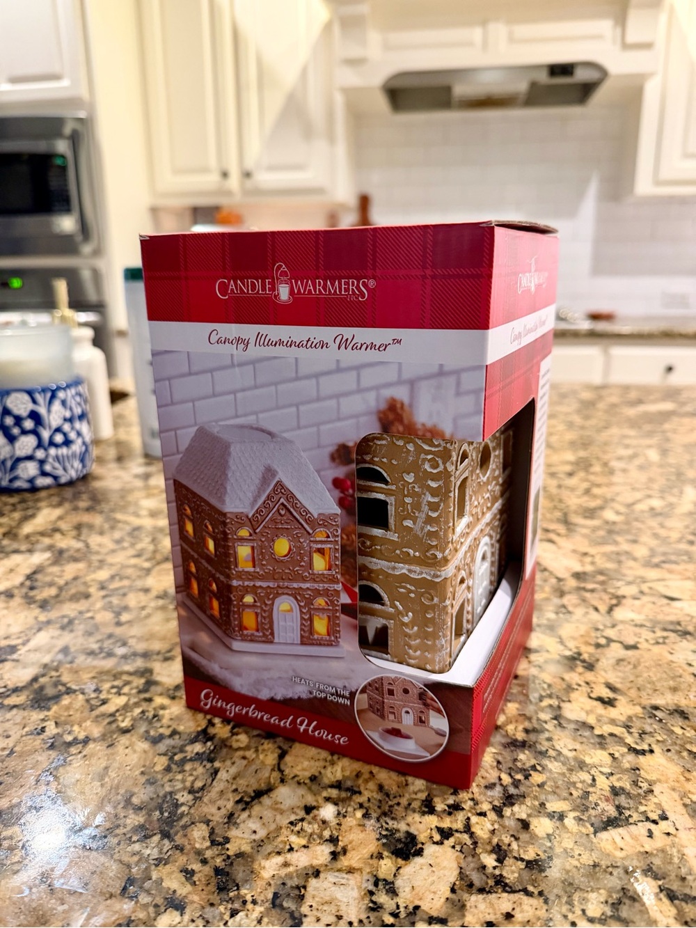 Candle Warmers Canopy Illumination Gingerbread House - Brown & White